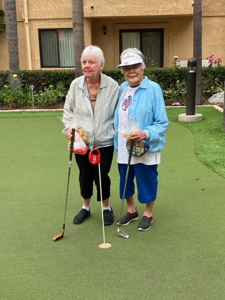 Ladies at the putting green